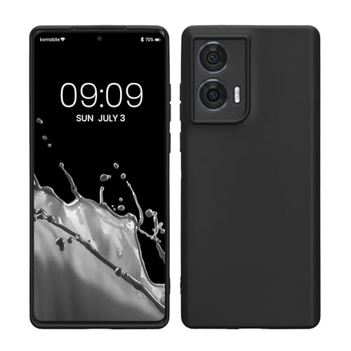 Kwmobile Custodia Compatibile Con Motorola Edge 50 Fusion Cover - Back Case Per Smartphone In Silicone Tpu - Protezione Gommata - Nero Matt