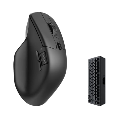 Keychron M6 4000 Hz Mouse Ottico Senza Fili Bluetooth 5.1/2.4 Ghz/Usb, Leggero 78G, Programmabile, Sensore Pixart 3395 Con Fino A 26K Dpi/ 650 Ips Per