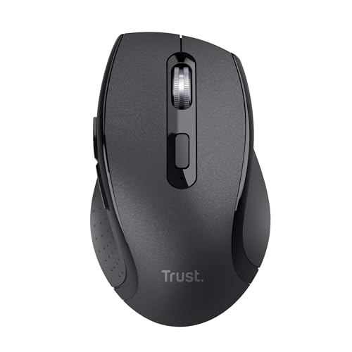 Trust Sura Mouse Wireless For Laptop/Pc/Mac, 800-1200 Dpi, 6 Pulsanti, Portata Radio Di 10 M, Sensore Ottico, Ricevitore Micro Usb, Mouse Senza Fili P