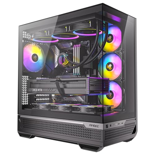 Antec C7 Argb, Supporto Gpu Rtx 40, 4 Ventole Argb Pwm Da 120 Mm Incluse, Raffreddamento Gpu Verticale, Tipo C 10Gbps, Pannelli Frontali E Laterali In