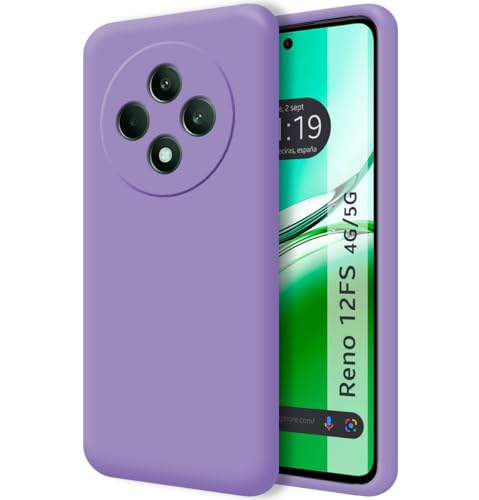 Custodia In Silicone Liquido Ultra Morbido Per Oppo Reno 12Fs 4G / 12Fs 5G Colore Viola