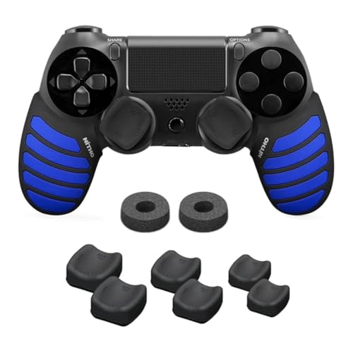Nitho Gaming Kit Per Controller Playstation 4, Include Impugnature Silicone Anti-Sudore, Anelli Di Precisione, 3 Misure Di Copri Levette Analogiche Co