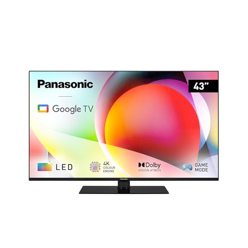 Panasonic Tn-43W70Aez, Serie W70 43 Inch 4K Ultra Hd Led Smart Tv, 2024, Google Assistant, Chromecast, Dolby Vision & Atmos, Game Mode, Bluetooth, Per