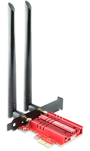 Scheda Wifi Ax210 Bluetooth5.2 Scheda Wifi 6 Pcie, Fino A 5400Mbps, Tri-Bande (6Ghz/5Ghz/2.4Ghz) Scheda Wifi 6E Per Pc Windows 11/10(64Bit)
