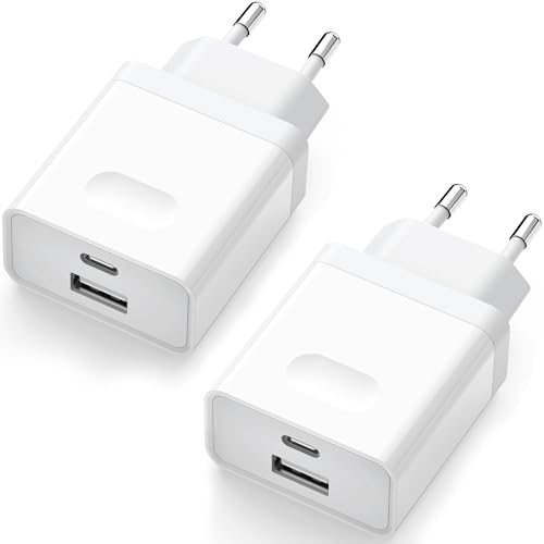 2Pcs Caricatore Usb C, Presa 20W Per Iphone 16 15 14 13 12 11 Pro Max Se Xs Xr 8 7 6S Plus Mini Se, Pad, Galaxy, Pixel. Alimentatore Caricabatterie Sp