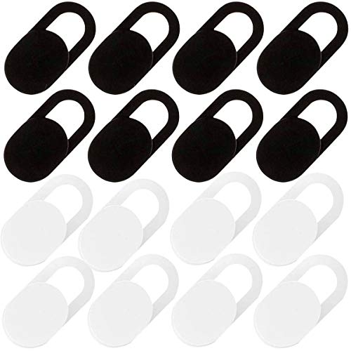 Osuter 50Pcs Copri Webcam, Camera Cover Webcam Slider Webcam Copertura Ultra Sottile Per Macboook Pro Ipad Iphone Mac Smartphones Tablet(Nero E Bianco