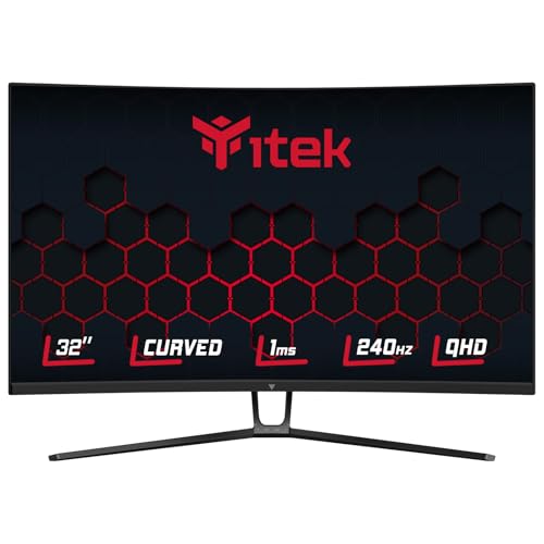 Itek Monitor Ggc - 32" Curved R1500, Qhd 2560X1440, Va, 240Hz, 16:9, 1Ms, 2Xhdmi, 2Xdp, Hdr 400, Adapt Sync
