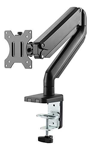 Deltaco Arm-0350 - Supporto Piatto Per Monitor Da Scrivania, 81,3 Cm (32") Con Morsetto/Bullone Nero