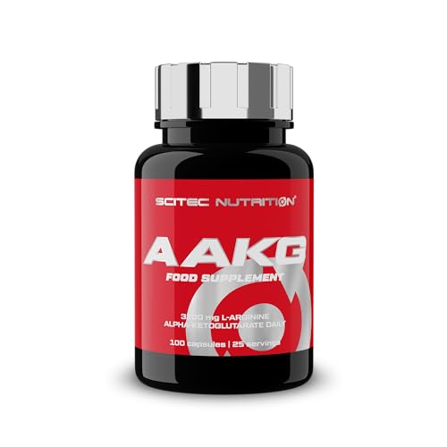 Scitec Nutrition Aakg - Formula Avanzata Con 3200 Mg Di L-Arginina Alfa-Chetoglutarato - Capsule Pre-Allenamento Per Atleti - 100 Capsule