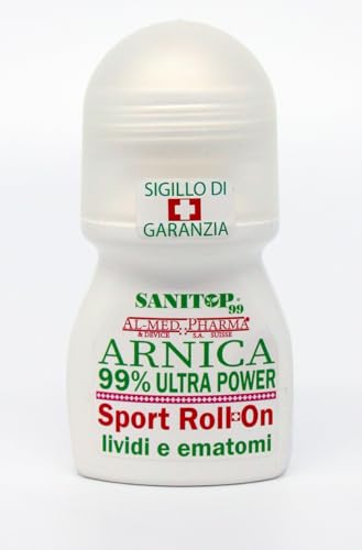 Sanitop99 - Arnica Per Cavalli Uso Umano - Roller - Dolori Muscolari E Articolari - Massaggio Sfera - Per Muscoli E Articolazioni - Arnica Roll On - S