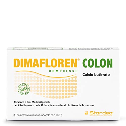 Stardea Dimafloren Colon, Benessere Dell'Intestino, Colon Irritabile, Infiammazioni Intestinali, Colopatie, Con Calcio Butirrato, Zinco, Acido Folico,