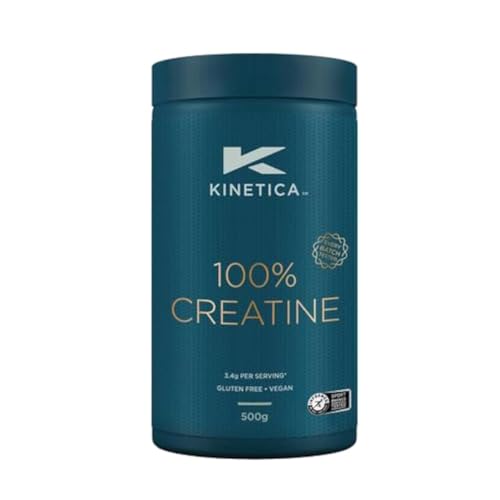 Kinetica Creatina In Polvere 100%, 500 G, Creatina Monoidrato, 147 Dosi, Creatina In Polvere Per Atleti, Conforme Ai Criteri Ama, Facilmente Solubile,