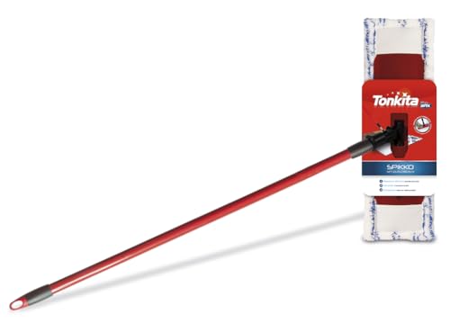 Tonkita | Spikko Set Pulisci E Lava, Con Panno In Doppia Microfibra E Manico Regolabile 130 Cm, Set Per Pavimenti Di Tutti I Tipi - Made In Italy