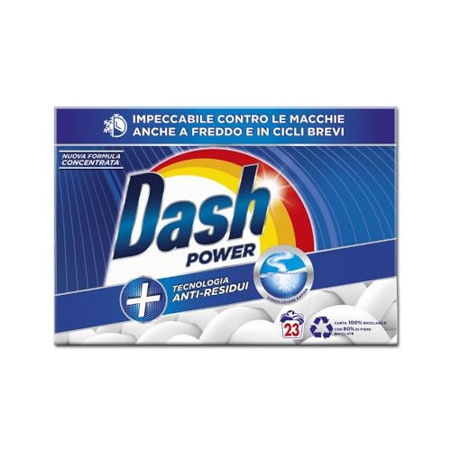 Dash Power Detersivo Lavatrice In Polvere, Tecnologia Anti-Residui, 23 Lavaggi 1150 G