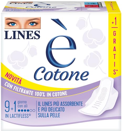 Lines E' Cotone Con Ali, 10 Pezzi