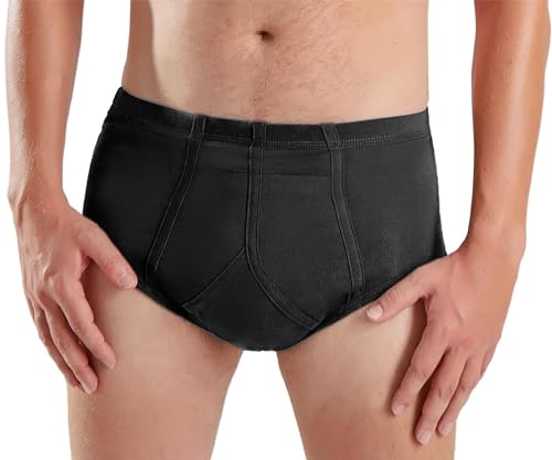 Carer Slip Per Incontinenza Maschile Riutilizzabile Lavabile Cotone, Mutandine Per Incontinenza Con Tampone Assorbente Capacità Urina 200Ml Taglia M