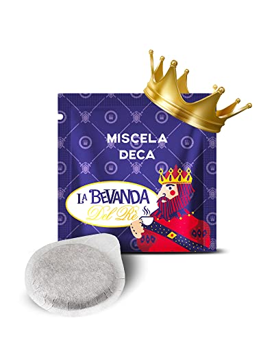 La Bevanda Del Re - 50 Caffe Cialde Ese 44Mm, Caffè Cialde Miscela Deka', Compatibili Con Macchina Caffe Cialde Caffe 44, Espresso Reale Napoletano, C