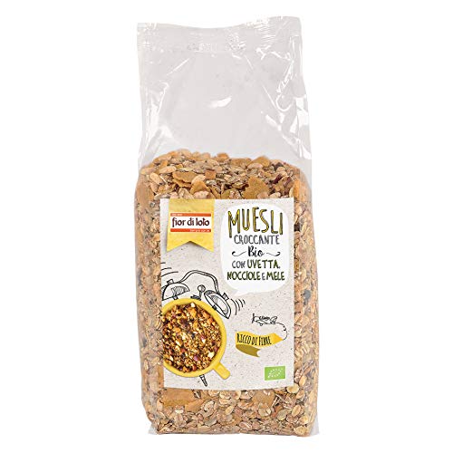 Fior Di Loto, Muesli Croccante Con Uvetta, Nocciole E Mele Bio, 750G