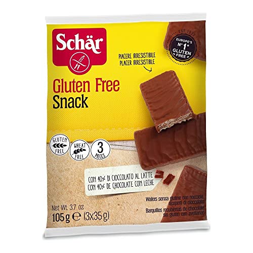 Schar Snack Wafers Al Cioccolato Con Nocciole Senza Glutine 105G (3X35G)