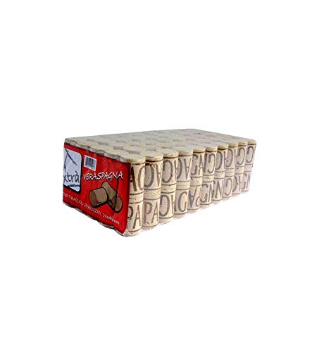Tappo Sughero Vera Spagna Pz.100 28X40 Xtra [Xtra Bianco ]