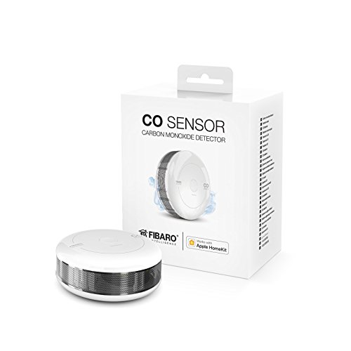 Fibaro Fgbhcd-001 Co Sensore Di Monossido Di Carbonio Intelligente Domestico Senza Fili, Bluetooth, Bianco