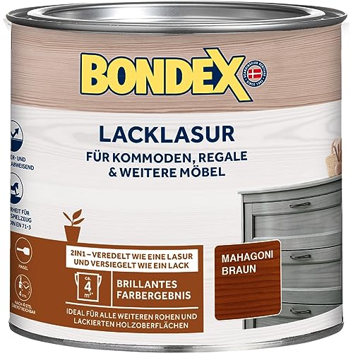 Bondex Vernice Effetto Impregnante 2In1 Marrone Mogano Per Legno Interno 375Ml