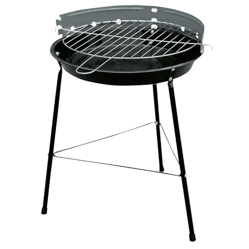 Master Grill Mg930 Barbecue Da Giardino Barbecue A Carbone Rotondo Diametro 32,5 Cm Altezza 43 Cm Griglia Acciaio Cromato