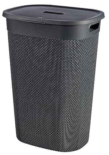 Keter Curver Filo Portabiancheria Da Bagno, Grigio, Capacità Di 55 Litri, 70% Riciclato, 45X35X61H