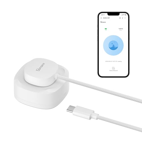 Sonoff Wldc200 Sensore Perdite D'Acqua Sonoff Zigbee Snzb-05P + Cavo Di Rilevamento Perdite D'Acqua