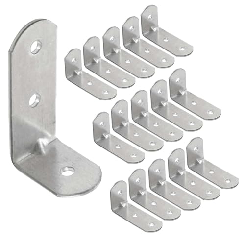 Omideas 15 X Staffe Angolari (30 X 60 X 25) Squadrette Angolari Metallo 90 Gradi Supporti Angolo Retto Staffe In Acciaio Mensola Di Legno Tavolo Sedia