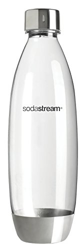 Sodastream Flacone Di Plastica Con Elementi In Acciaio Inox, Lavabile In Lavastoviglie, 1 L, Argento, 26 Cm Hoch