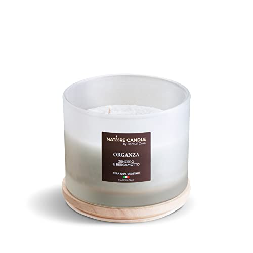 Nature Candle Linea Atelier 380G - Organza - Zenzero E Bergamotto