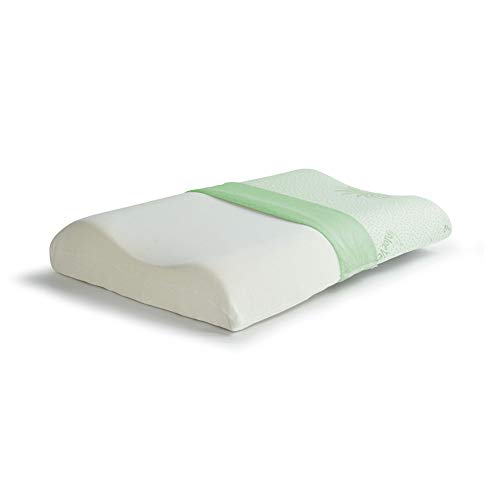 Cortassa - Cuscino Cervicale Memory Foam Rivestimento Aloe, Guanciale Letto Supporto Morbido, Cuscino Per Dolore Cervicale Braccia, Anatomico, Analler