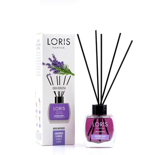Diffusore Profumo Ambiente - Diffusore Profumato Con Bastoncini Lavender & Musc 120 Ml Loris