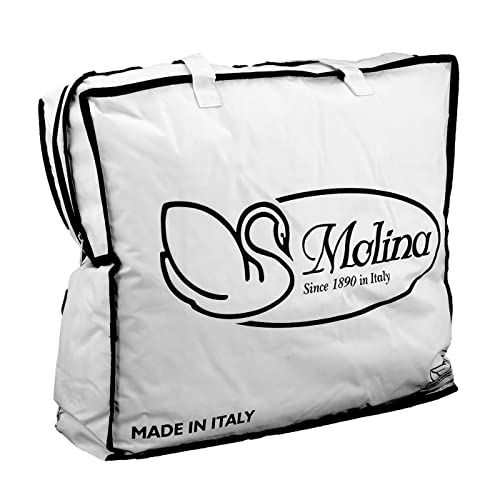 Sofficepiuma - Molina Piumino Letto Singolo, Art-Gilda, Tessuto Antiacaro, 4 Punti Calore, 155X200 Singolo, 180Gr/Mq