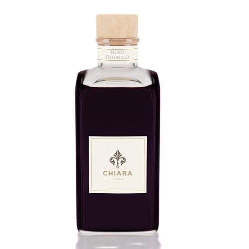 Chiara Firenze Fragranza Ambiente Nero Di Bacco 200 Ml Bottiglia + Bastoncini Made In Italy Uva Fragola - Mosto D'Uva – Amarena