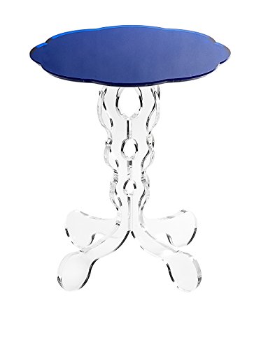 Iplex Design Arabesco Small Comodino/Tavolino In Plexiglass, Blu
