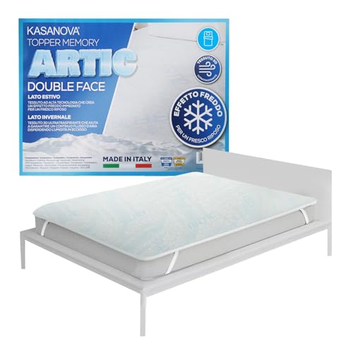 Kasanova Topper Singolo Memory Effetto Rinfrescante Artic