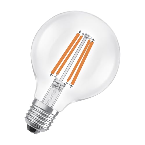 Osram Dalla Classica Forma A Globo, Con Filamento Led Decorativo, Classe Di Efficienza Energetica A, E27, 5 W, 1055 Lm, 2700 K, Bianco Caldo. Luce Imm
