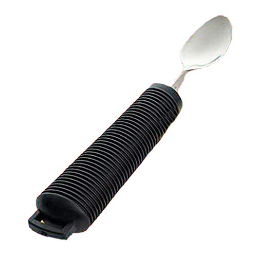 Mobiclinic, Cucchiaino Pieghevole, Posate Per Disabili, Marchio Europeo, Ergonomico, Marcatura Ce, Lavabile In Lavastoviglie, Colore Nero