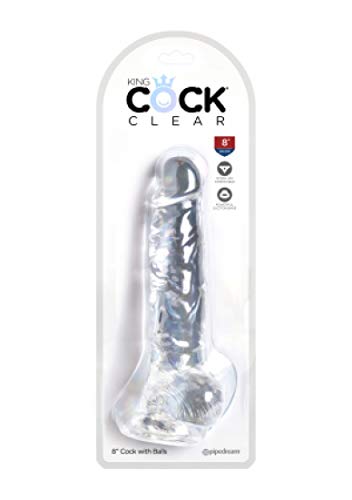 King Cock Consolador Realista Con Bolas - Claro 8-390 Gr