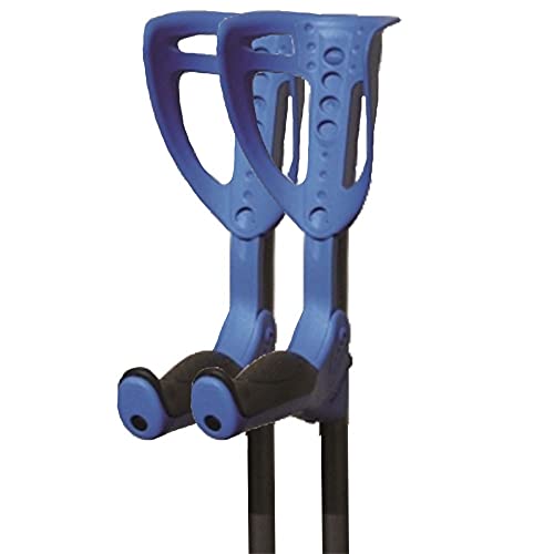 Ergotech, Pack Di 2 Stampelle, Bastone Inglese Regolabile, Impugnature Imbottite