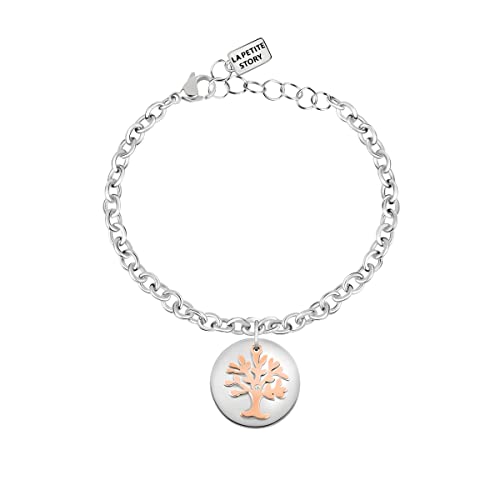 La Petite Story Bracciale Da Donna, Collezione Life Story, In Acciaio, Cristalli - Lps05Apy05