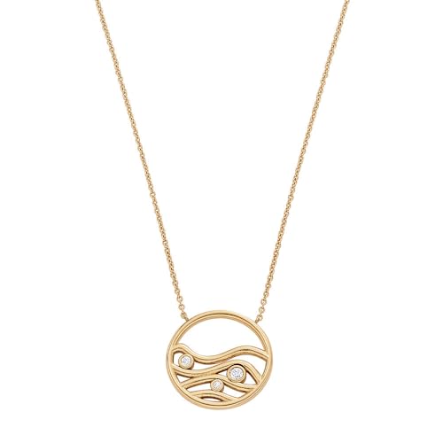 Skagen Collana Da Donna, Ciondolo In Acciaio Inossidabile, Giallo