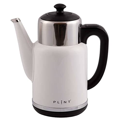 Plint White Kettle - 1,7 Litre Capacity - Double Wall Hot Water Kettle For Tea And Coffee - Fast Boil - 1500W Cordless Electric Kettle - Bpa Free -Dry