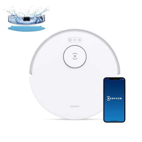 Ecovacs Deebot N20 Robot Aspirapolvere, 8000 Pa Robot Lavapavimenti E Aspirapolvere, Spazzola Antigroviglio, 300 Minuti Di Esecuzione, Arrampicata Da