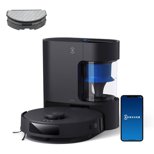 Ecovacs N20 Pro Plus Robot Lavapavimenti E Aspirapolvere, 8000 Pa, Pulizia Senza Sforzo Per 45 Giorni, Spazzola Antigroviglio, Durata 300 Min, Arrampi