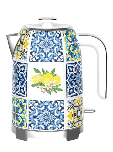 Dcg Bollitore Elettrico Kettle Bolli Acqua Tisane Maioliche Acciaio 2200 W