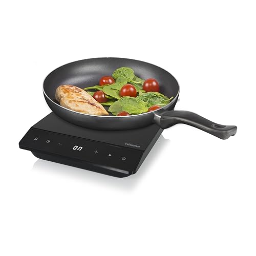 Tristar Fornello A Induzione, ⌀19 Cm, 10 Livelli Di Potenza, 2000 W, Efficienza Energetica, Timer Integrato, Con Protezione Da Surriscaldamento, Ik-61