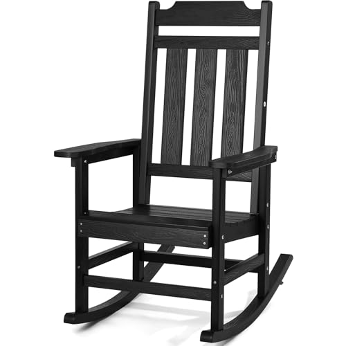 Vevor Dondolo Da Veranda, Sedia A Dondolo Da Esterno, Sedia A Dondolo Da Patio Con Schienale Alto E Braccioli Lisci, Supporta Fino A 181,4 Kg, Per Gia
